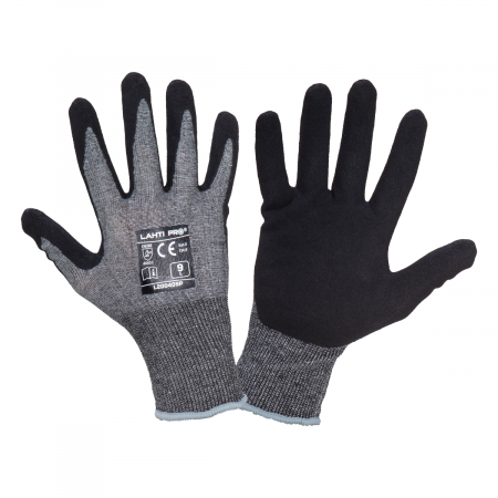GLOVES NITR. CUT RES. C, L200409P, CARD, "9", CE, LAHTI L200409K