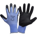 GLOVES LATEX BLACK-BLUE L211608P, CARD, "8", CE, LAHTI L211608K