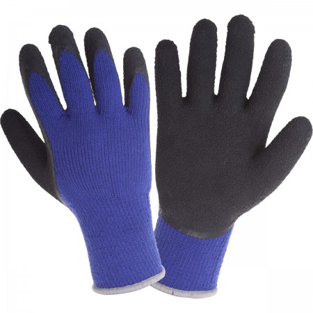 GLOVES WINTER BLUE-BLACK L251609P, CARD, "9", CE, LAHTI L251609K