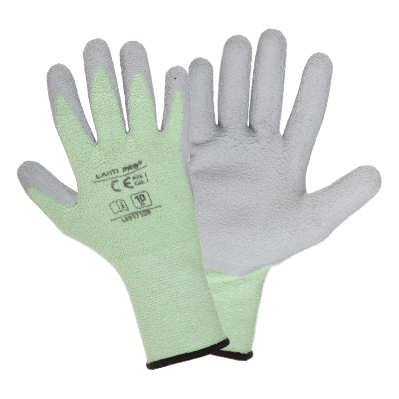 GLOVES WINTER GREEN-GREY L251710P, CARD, "10", CE, LAHTI L251710K
