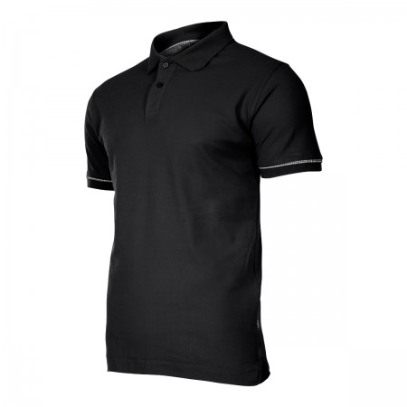 POLO SHIRT, 220G/M2, BLACK, "S", CE, LAHTI L4030301