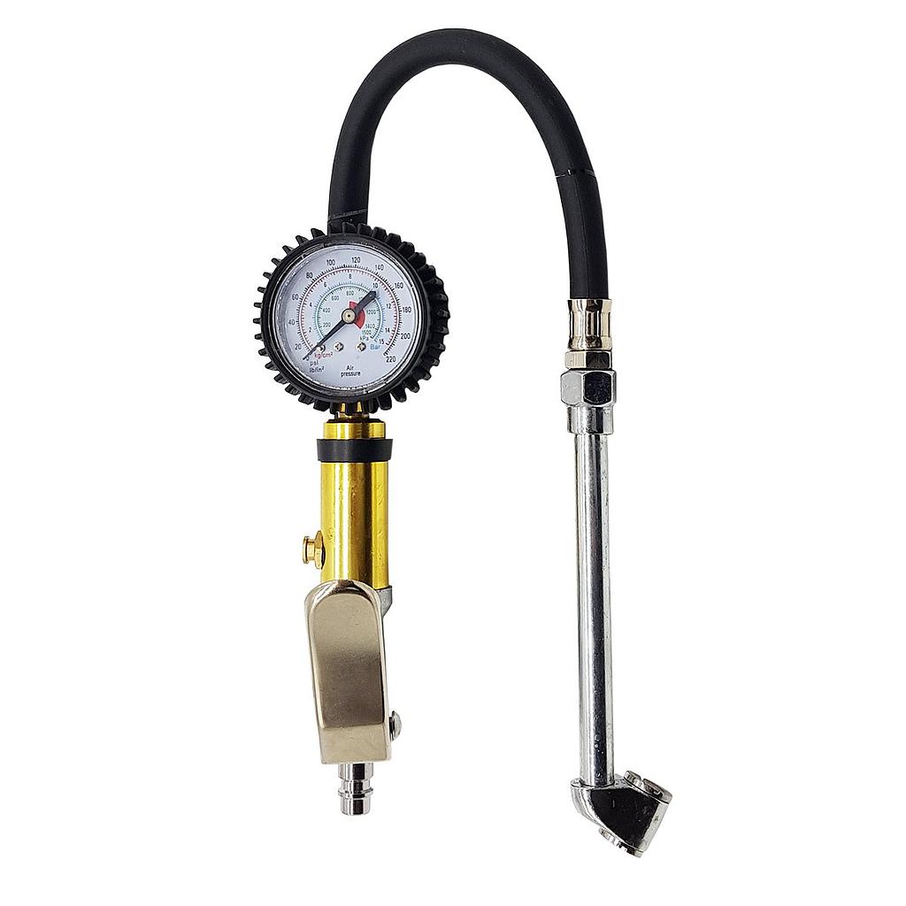 INDUSTRIAL TIRE INFLATOR AIR CHUCK WITH AIR PRESSURE GAUGE EMJ002