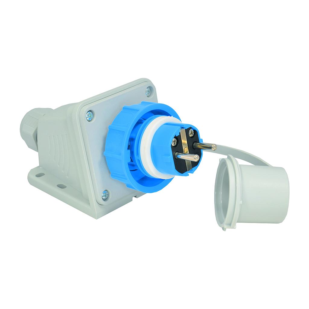 1x16A / IP68 - 220V Divara Montaj  Fiş (Eğik) 3101-405-0900 TP ELECTRIC