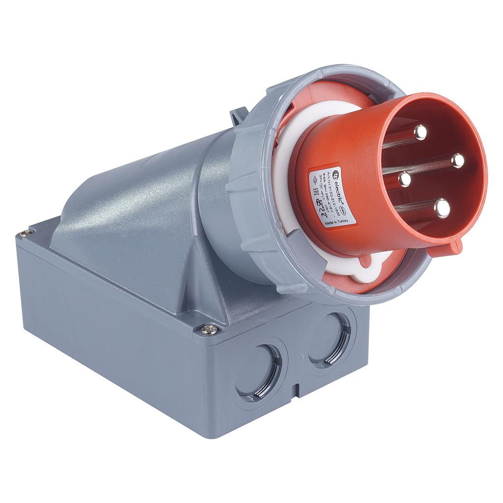 4x63A / IP67 - 380V Вилка настенного монтажа 3132-312-1600 TP ELECTRIC