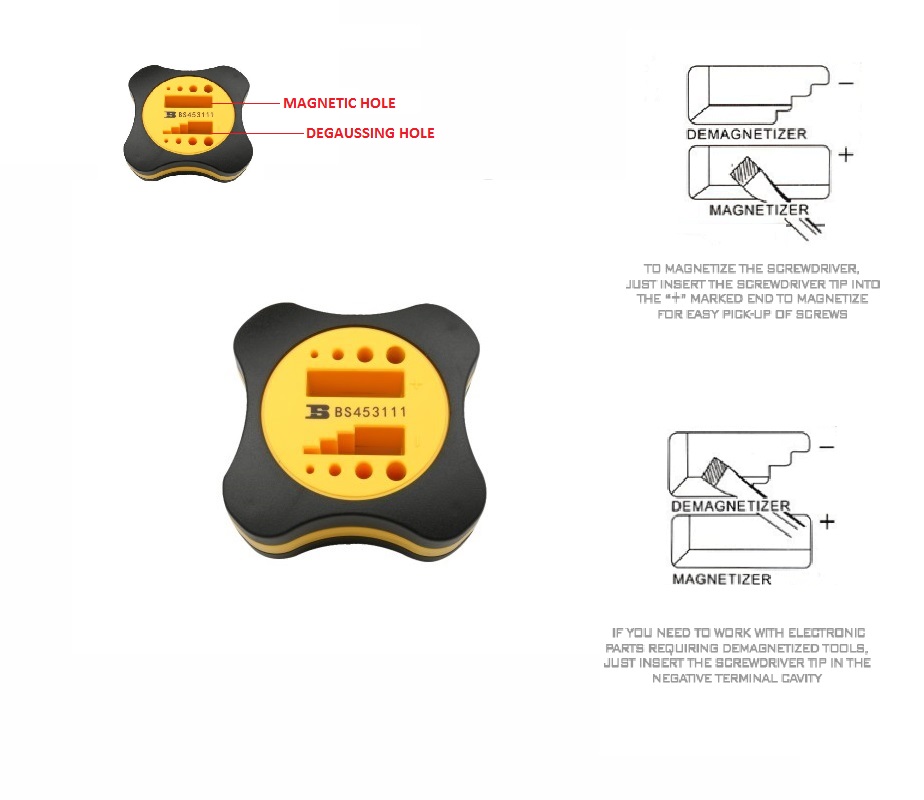 164x100x40mm SCREWDRIVER MAGNETIZER AND DEMAGNETIZER BOSI BS453111