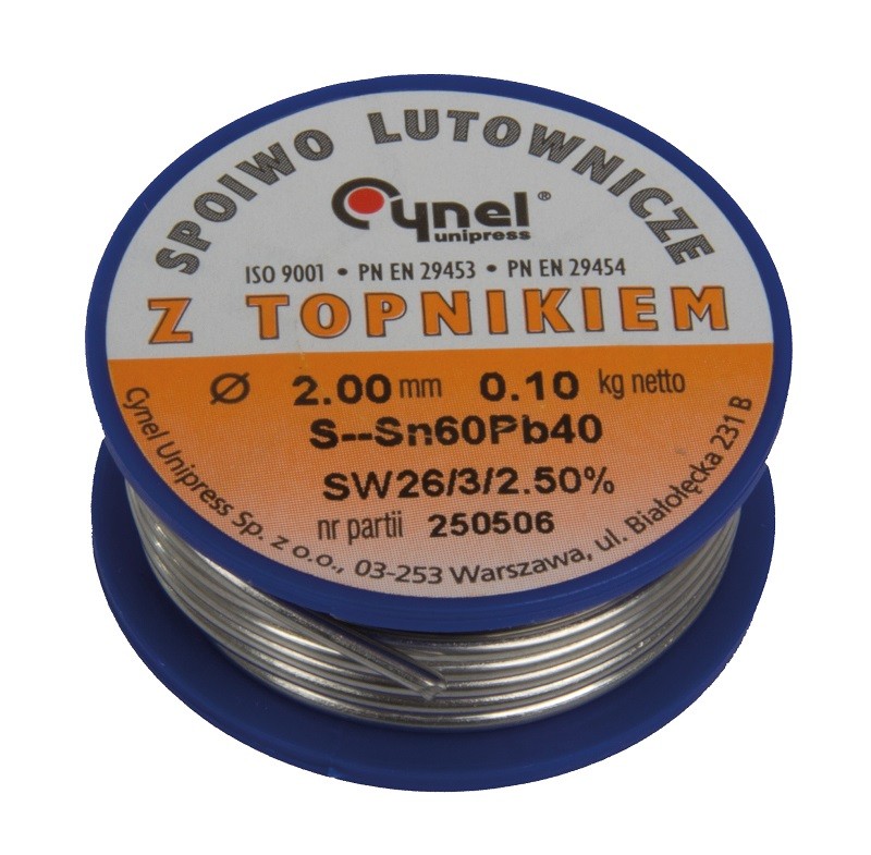 SOLID WIRE SOLDER -FI=2.5 MM, 100 G, Code :60315