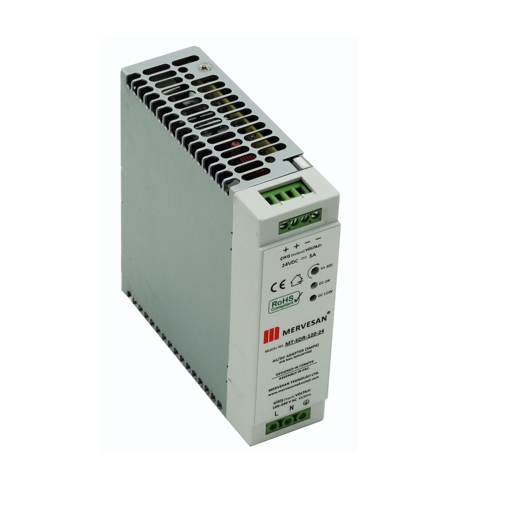 75W 48VDC DIN Rail Mounted AC/DC Adapter MERVESAN MT-SDR-75-48