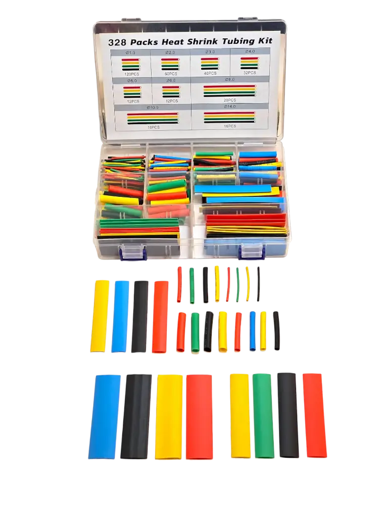 328 Pieces Heat Shrink Tube Set, Boxed, 8 Sizes, 6 Colors IC274-328