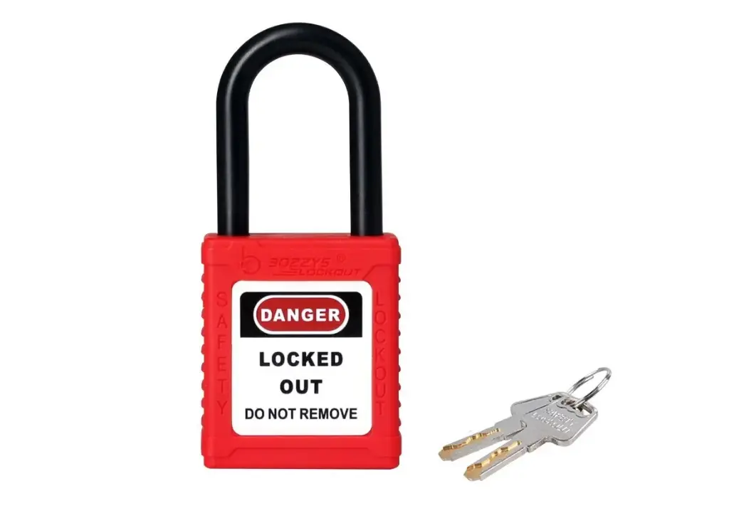6D×38H mm Nylon shackle Safety Padlock 2 keys KD system BOZZYS BD-G11