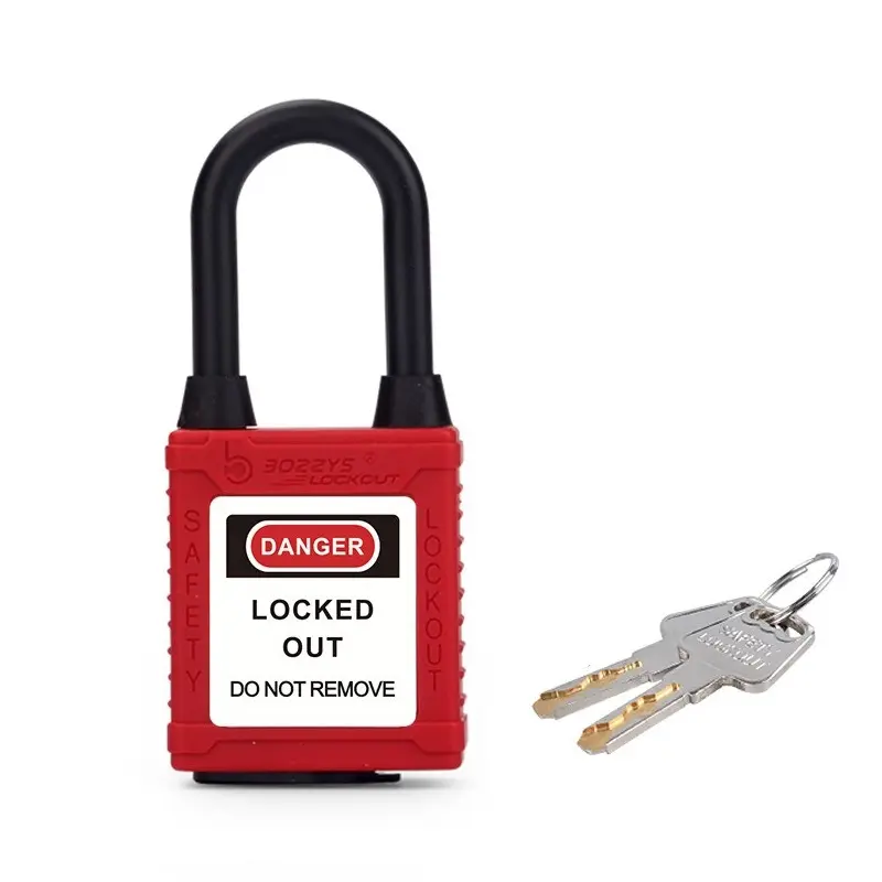 6D×38H mm Nylon shackle Safety Padlock with dustproof 2 keys KD system BOZZYS BD-G11DP