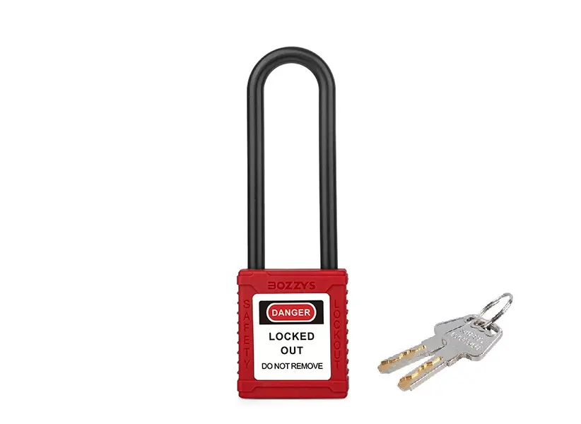 6D×76H mm Nylon shackle Safety Padlock 2 keys KD system BOZZYS BD-G31