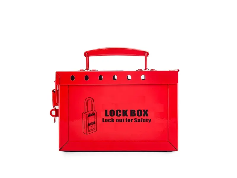 Portable Steel Safety Lockout Box 235mm×152mm×95mm BOZZYS BD-X01
