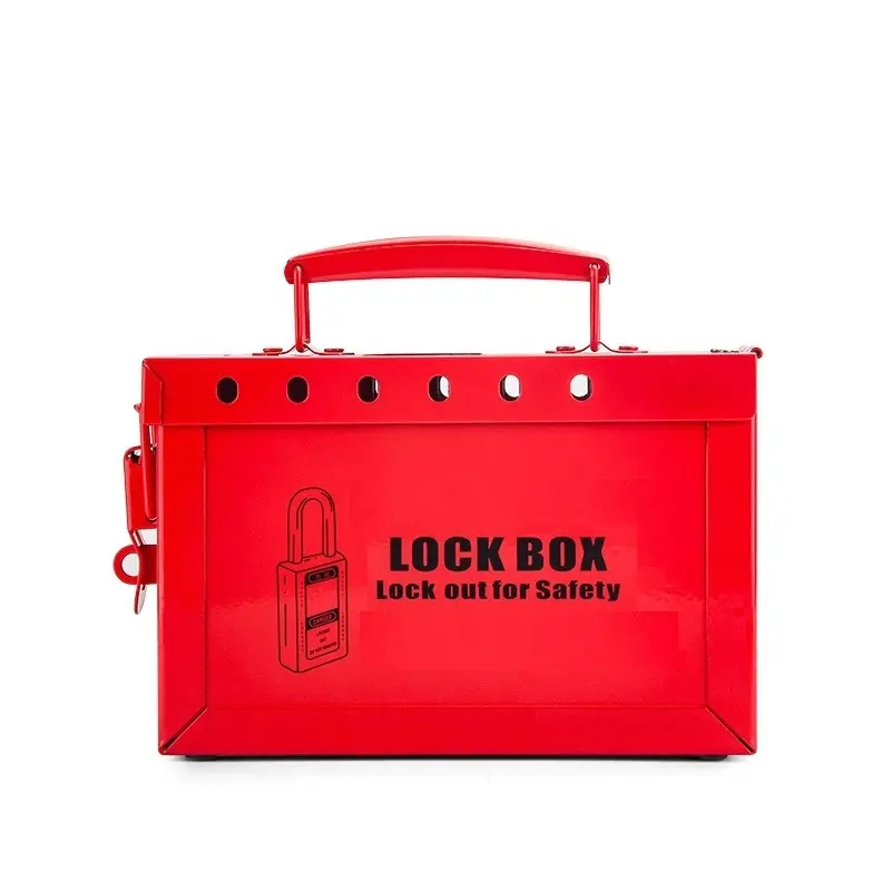 Portable Steel Safety Lockout Box 233mm×195mm×95mm BOZZYS BD-X02