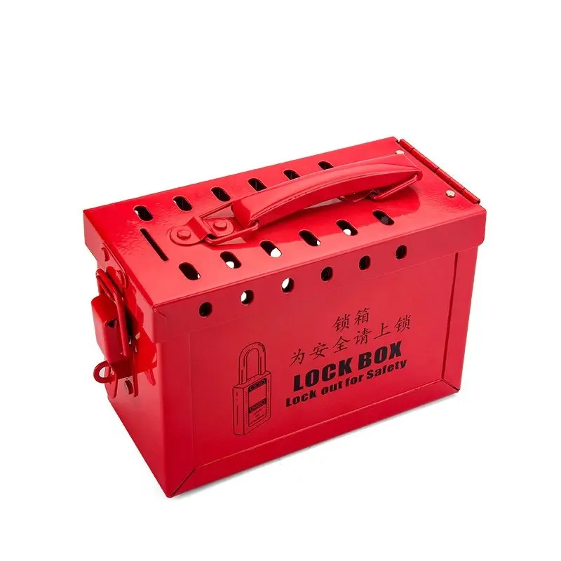 Portable Steel Safety Lockout Box 270mmx130mmx150mm BOZZYS BD-XM1