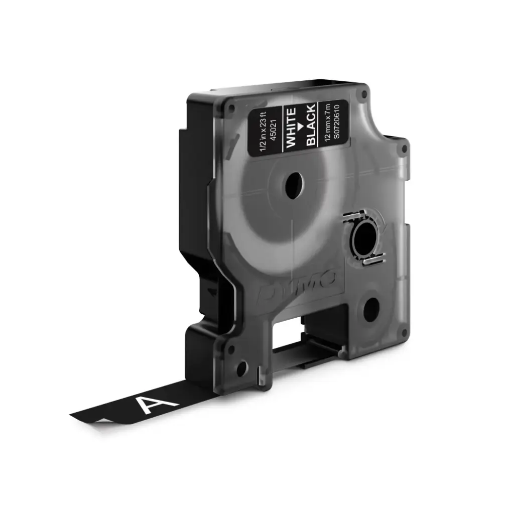 Стандартные Этикетки D1 – Белый Текст на Чёрной Ленте, DYMO 41913/40913