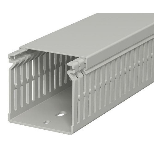 80x60 mm PVC Dəlikli Kabel Kanalı BOZ MUTLUSAN