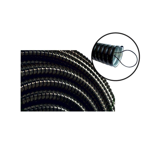 11mm PVC Coated Steel Flexible Conduit Black  with spring rods MUTLUSAN