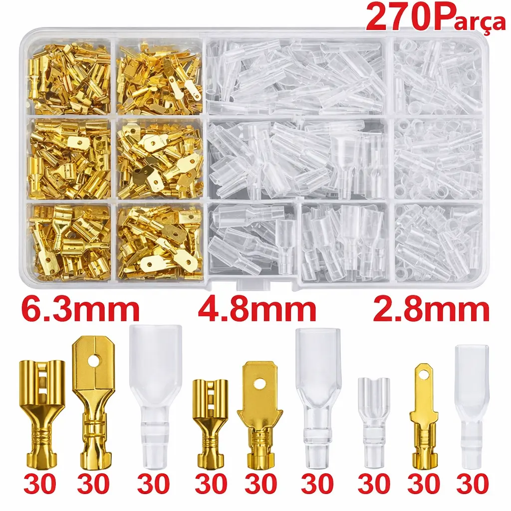 270 pcs Boxed Female–Male Cable Terminal Set IC274F-1
