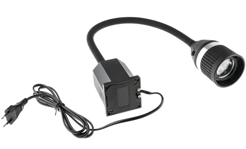 LED Machine Light, 6 W, 240V ac, Gooseneck, IP20, 520 mm Reach, 520 mm Arm Length, 1.8 m, 500 mm  186-225