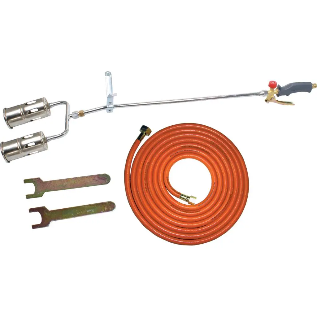 2-TORCH ROOFWORK BURNER WITH 60 MM DIAMETER TORCHES, 5 M HOSE, PROLINE 60052