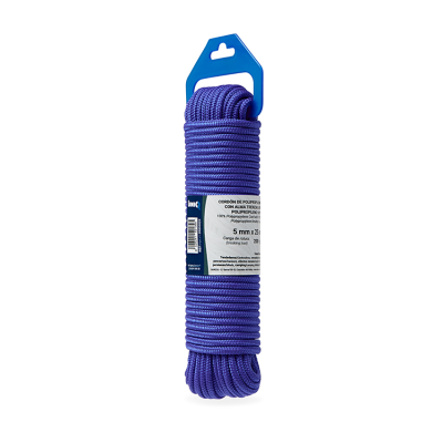 5mmx25m , hörülmüş polipropilen özəkli ip, mavi, UNIQ 09850029