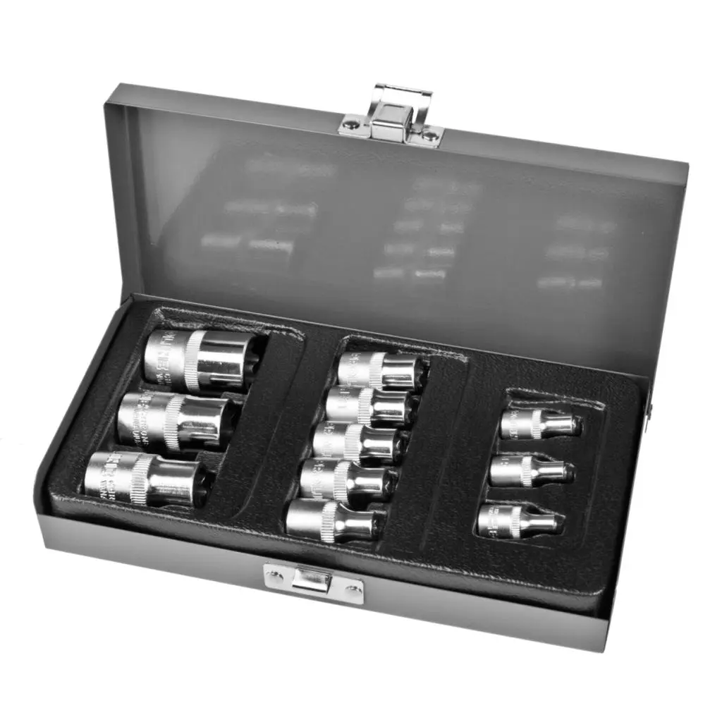11PC TORX SOCKET SET 1, 3/8, 1” E4-E20 PROLINE 18711