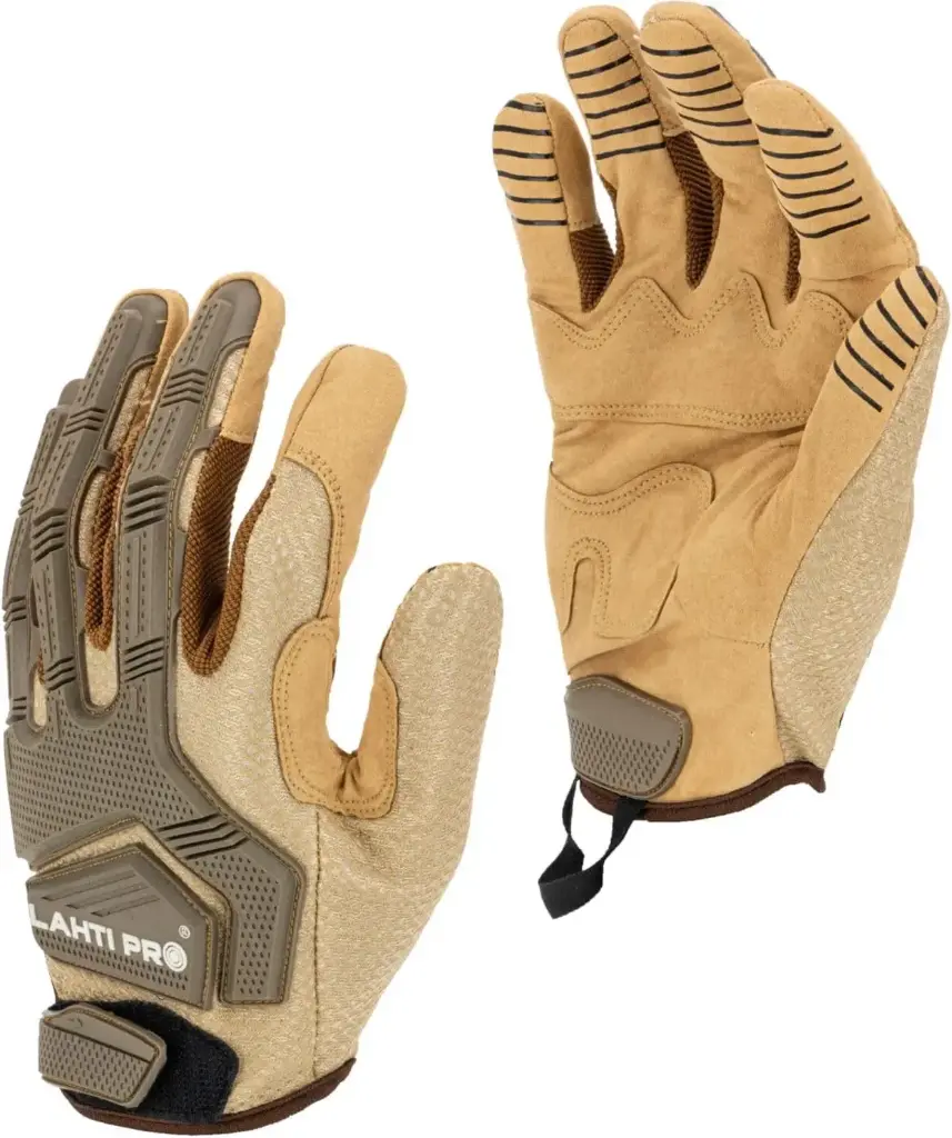 GLOVES MECHANIC TPR BROWN L281510P, CARD, "10", CE, LAHTI L281510K