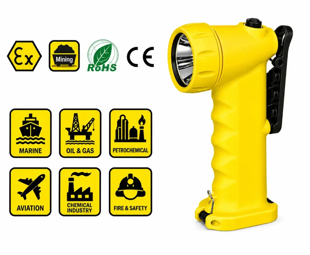 ATEX  Intrinsically Safe Rescue Hand Lamp (4×AA Battery Excl)  Centurion EX-2280