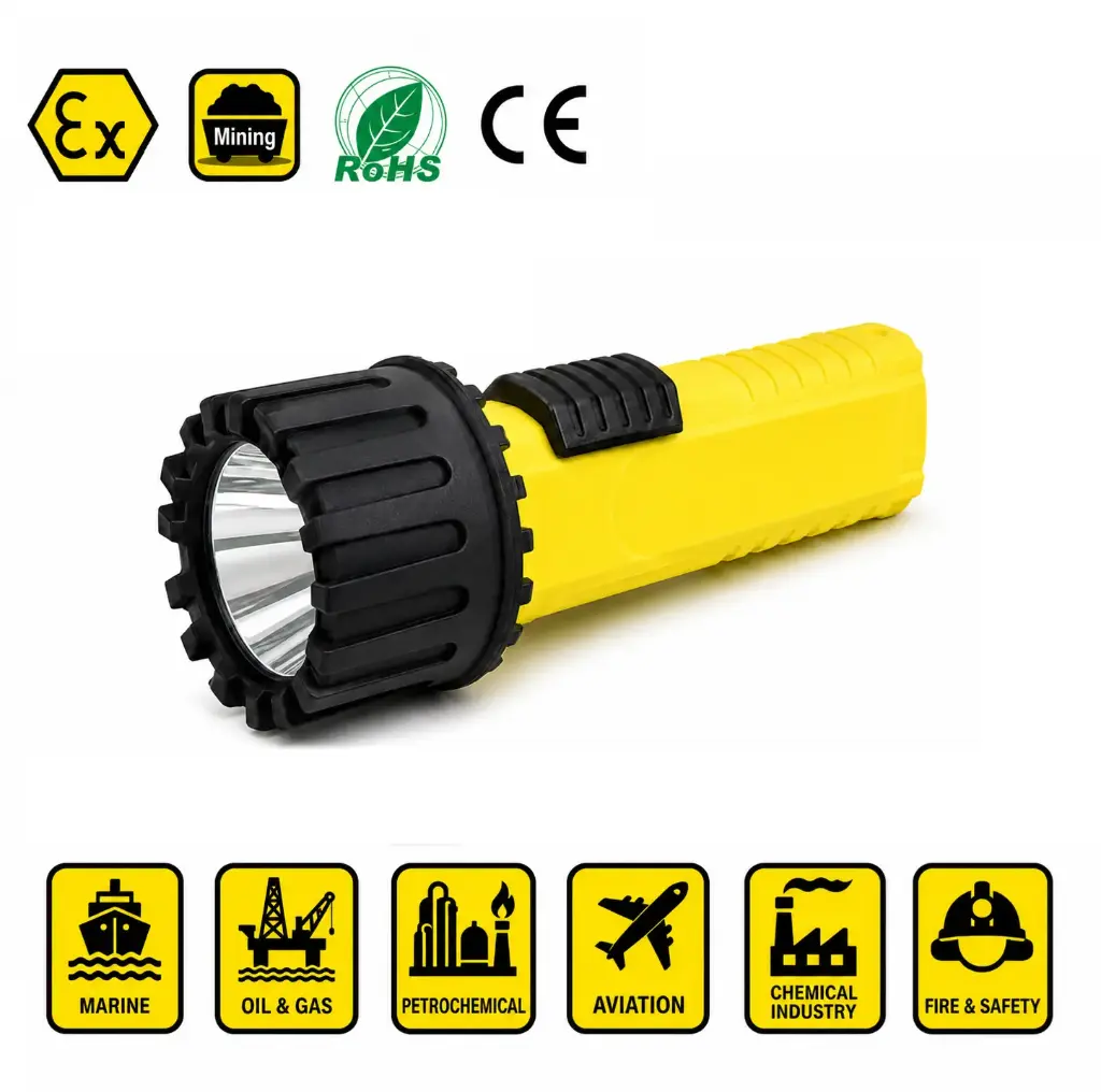 ATEX  Intrinsically Safe Flashlight (4×AA Battery Excl.) Centurion EX-5180