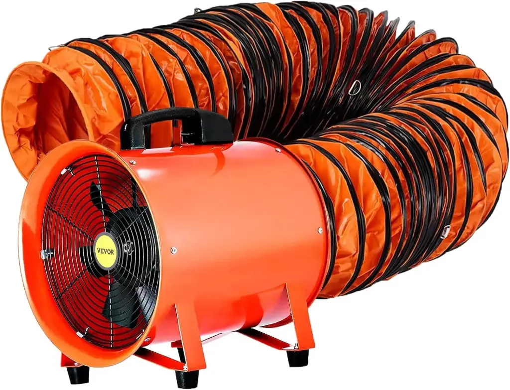 Portable Ventilation Fan with 10m Hose, 750W, 2800 RPM, 7300 m³/h, 710 Pa, 19 kg, FV31-SF-1-4