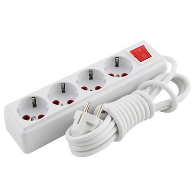 4-Outlet 16 Amp  Power Strip with Lighted On/Off Switch, 3m Cord FAR 4L3
