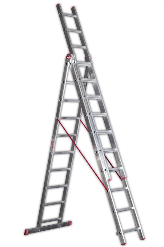 3x3,5  10,5m   Aluminum Triple Part Multipurpose Ladders CÖMERT  SATM.12