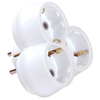 3 Way Outlet Wall Plug Adapter FAR 3W271