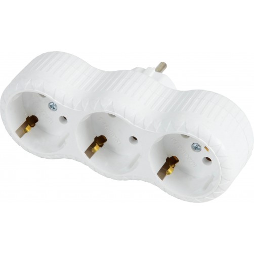 3 Way I Outlet Wall Plug Adapter FAR 3W639