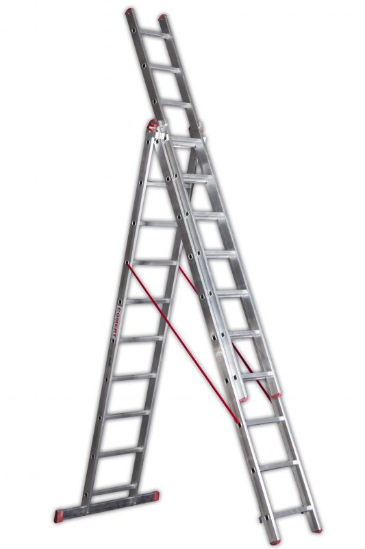 3x2  6m   Aluminum Triple Part Multipurpose Ladders CÖMERT   SATM.09