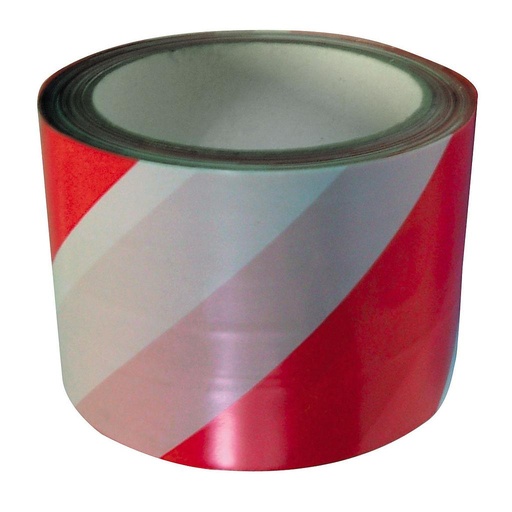 WARNING TAPE- WHITE RED, 75MMX100M PROFIX 13163