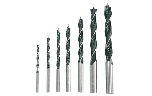 8PCS WOOD DRILL SET. 3, 4.5.6.7.8.9.10MM.DRILL PROFIX 26208