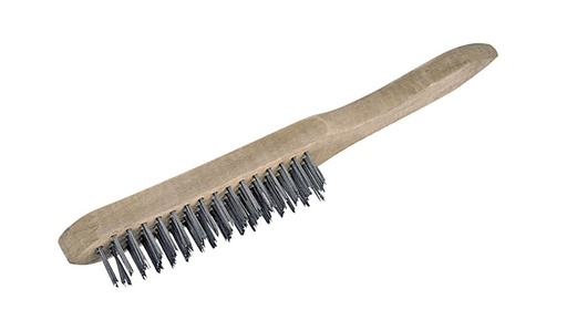 WIRE STEEL BRUSH 3 ROW. WOODEN HANDLE. PROFIX 32000