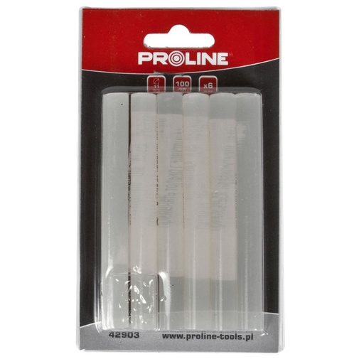 GLUE BARS.,11MM, CLEAR, 6PCS X 100MM, BLISTER PACK PROLINE 42903