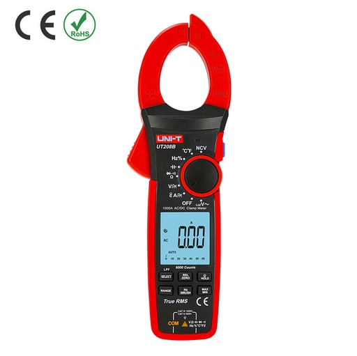 UT208B 1000A AC/DC True RMS Digital Clamp Meter UNI-TREND