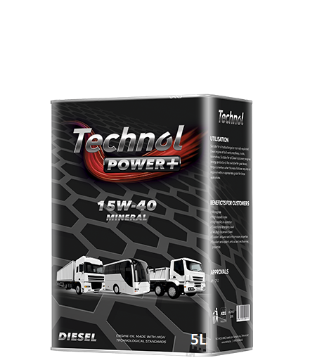 Technol Power+ Mühərrik Yağı 15W-40  5-Litr