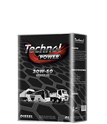 Technol Power Mühərrik Yağı 20W-50 4-Litr