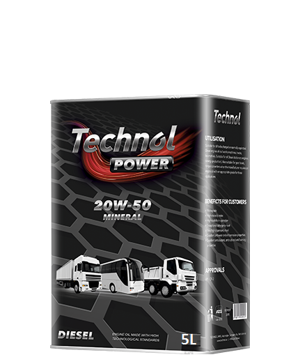 Technol Power Mühərrik Yağı 20W-50 5-Litr