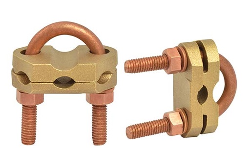 U Bolt Earth Rod Clamp 20mm 16x185mm2 Brass AMPER AE 32901