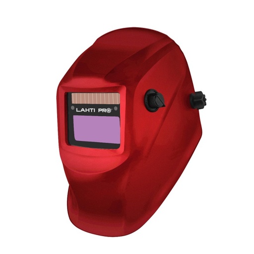 AUTO-DARKENING WELDING HELMET, SINGLE RANGE, RED CE, LAHTI  L1540600