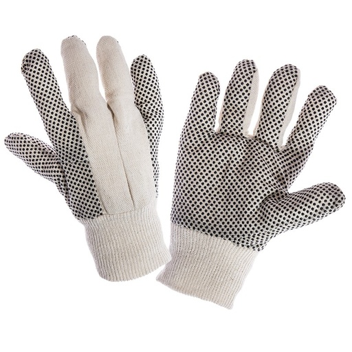 GLOVES DOTTED WHITE-BLACK L240310P, 12 PAIRS, "10", CE,LAHTI PROFİX CODE L240310W