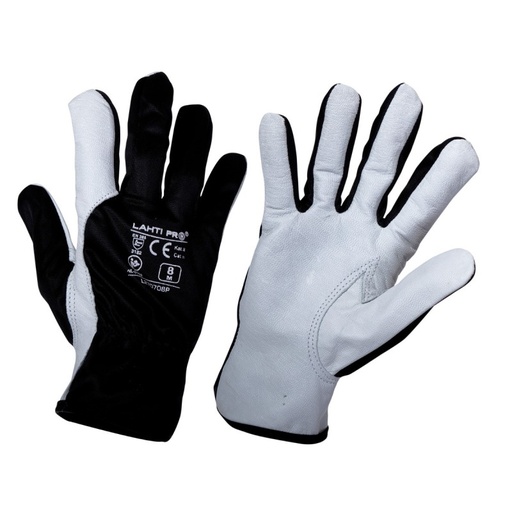 GLOVES GOAT LEATHER BLACK L270711P, CARD, "11", CE, LAHTI PROFIX L270711K