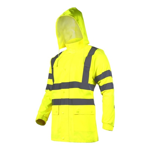 HIGH VISIBILITY RAIN JACKET, YELLOW, "M", CE, LAHTI PROFİX CODE L4091302