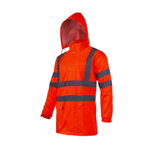 HIGH VISIBILITY RAIN JACKET, ORANGE, "M", CE, LAHTI PROFİX CODE L4091402