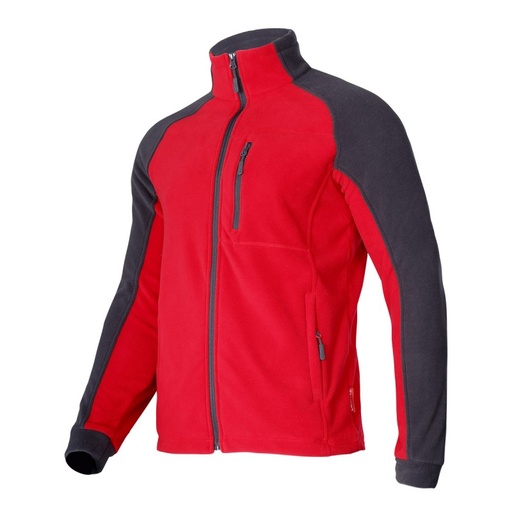 FLEECE JACKET, RED AND GREY, "2XL", CE, LAHTI PROFİX CODE LPBP12XL